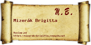 Mizerák Brigitta névjegykártya