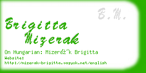 brigitta mizerak business card